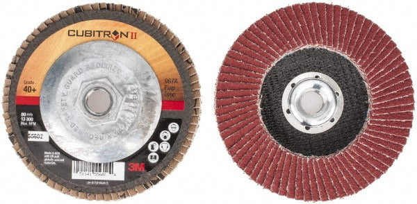3M 7100058067 Flap Disc 5/8-11 Hole, 40 Grit, Ceramic, Type 27