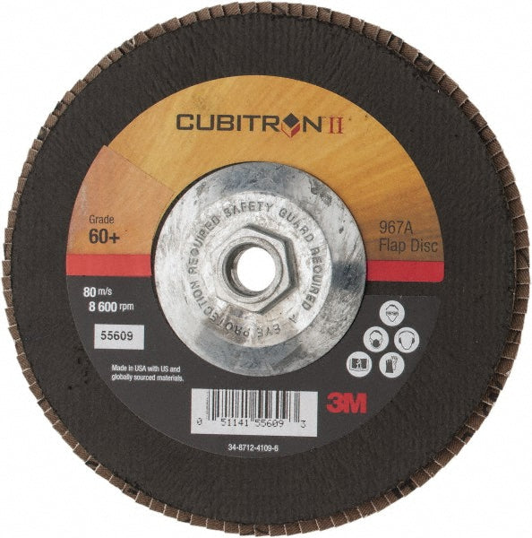 3M 7100055056 Flap Disc 5/8-11 Hole, 60 Grit, Ceramic, Type 27