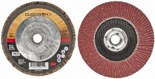 3M 7100031307 Flap Disc 5/8-11 Hole, 80 Grit, Ceramic, Type 29