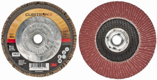 3M 7100031307 Flap Disc 5/8-11 Hole, 80 Grit, Ceramic, Type 29