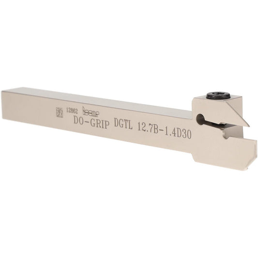 Iscar 2301418 Indexable Grooving-Cutoff Toolholder DGTL 12.7B-1.4D30, 0.055 to 0.055" Groove Width, 0.591" Max Depth of Cut, Left Hand