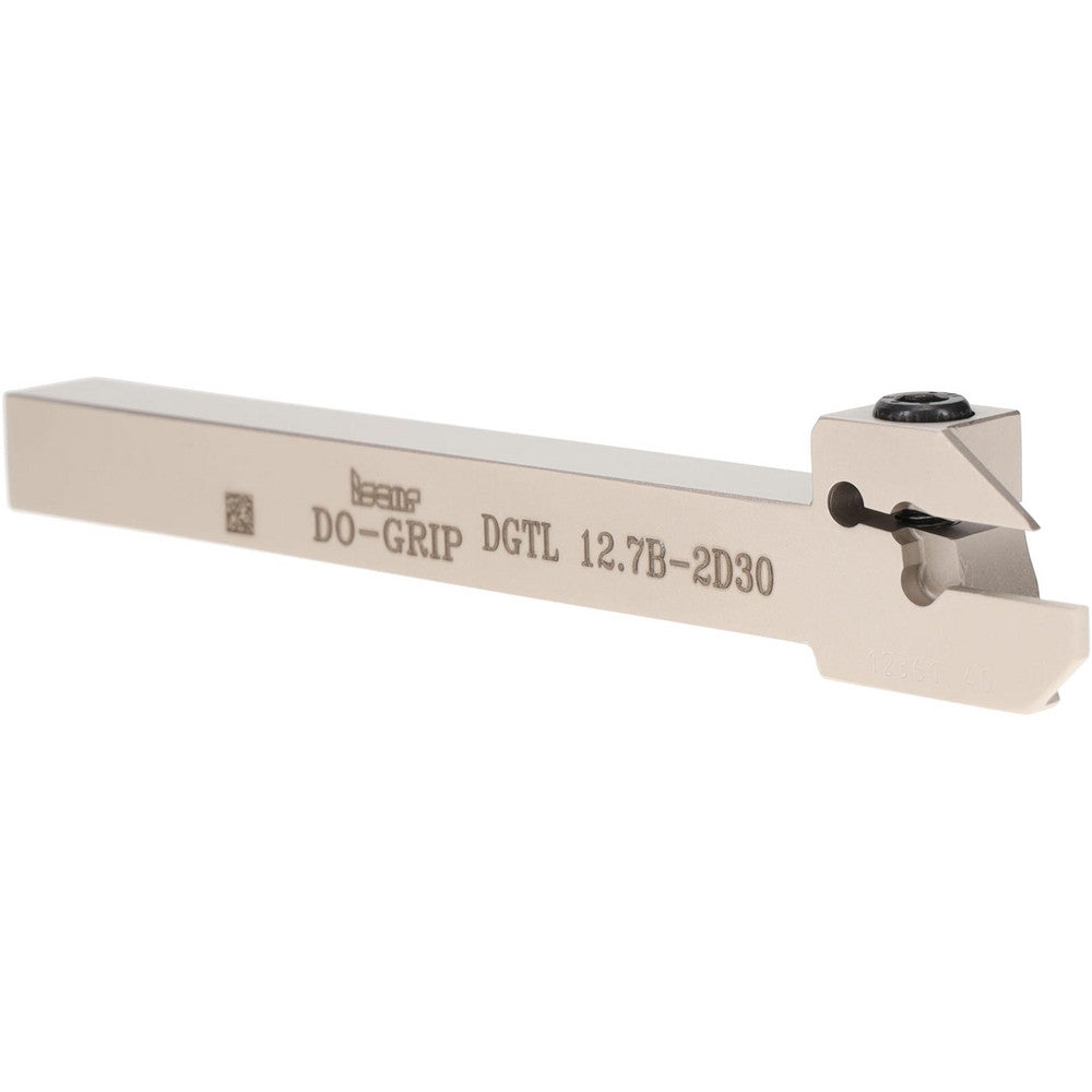 Iscar 2301424 Indexable Grooving-Cutoff Toolholder DGTL 12.7B-2D30, 0.075 to 0.098" Groove Width, 0.591" Max Depth of Cut, Left Hand