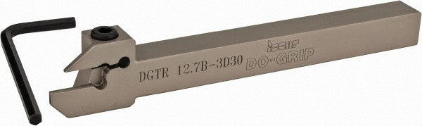 Iscar 2301429 Indexable Grooving-Cutoff Toolholder DGTR 12.7B-3D30, 0.118 to 1/8" Groove Width, 0.591" Max Depth of Cut, Right Hand