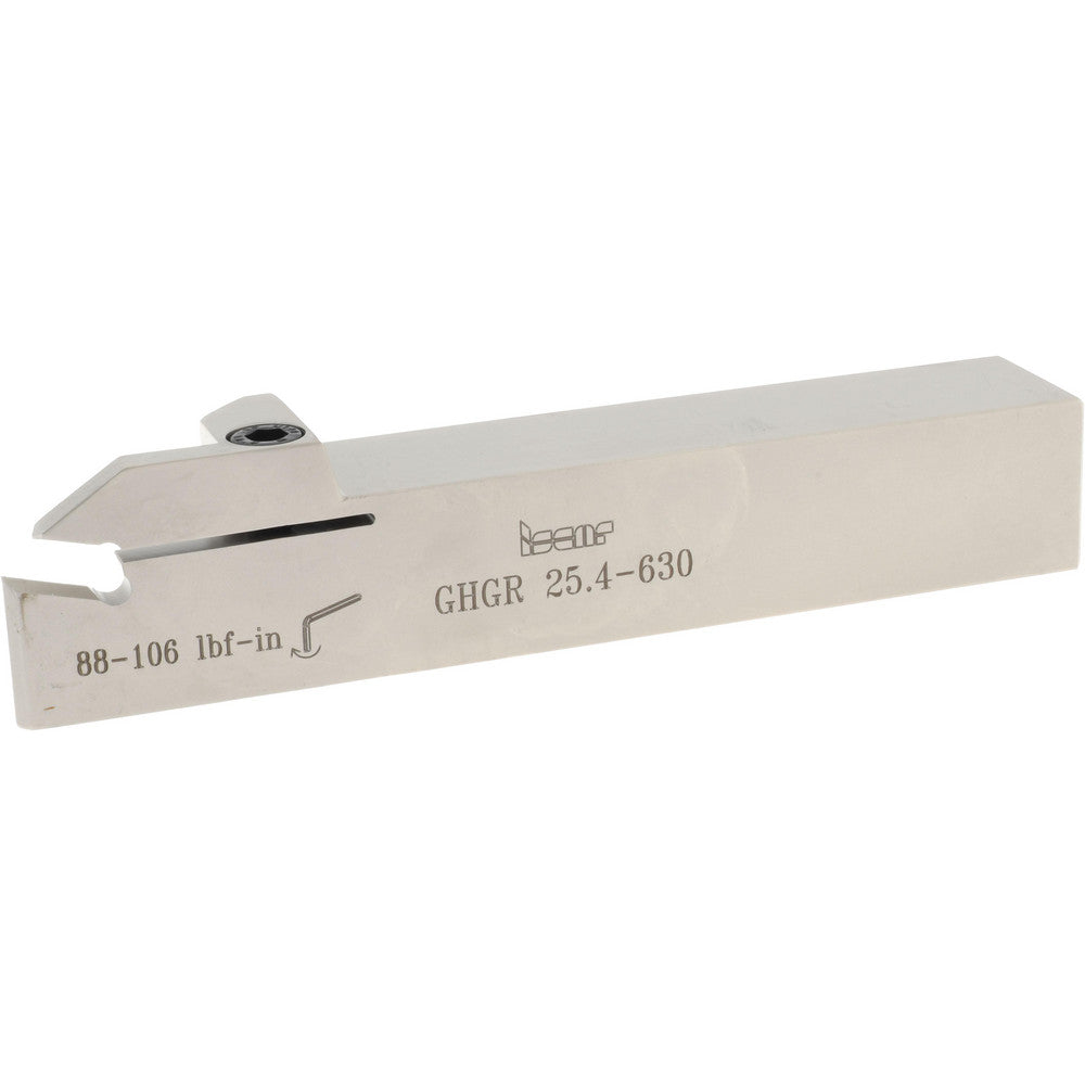 Iscar 2800651 Indexable Grooving-Cutoff Toolholder GHGR 25.4-63, 0.236 to 1/4" Groove Width, 1.18" Max Depth of Cut, Right Hand