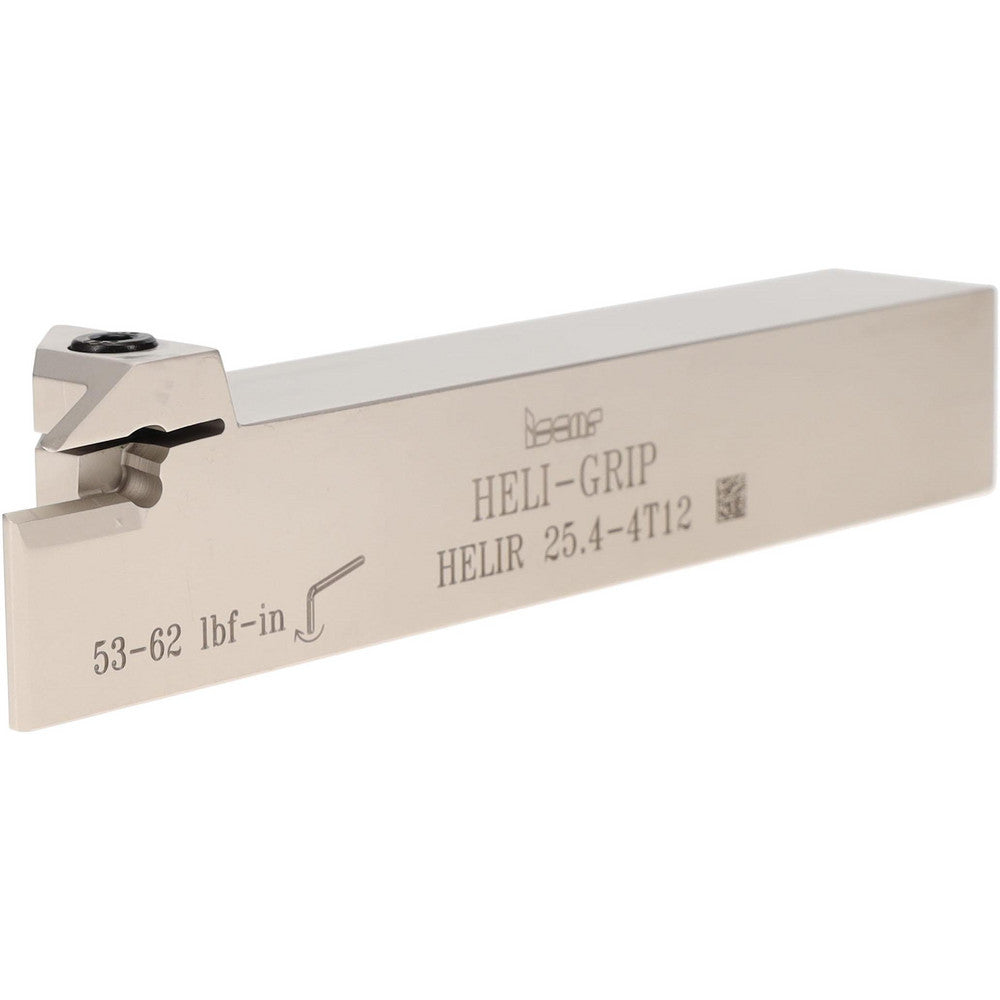 Iscar 2500446 Indexable Grooving-Cutoff Toolholder HELIR 25.4-4T12, 0.157 to 0.187" Groove Width, 0.47" Max Depth of Cut, Right Hand