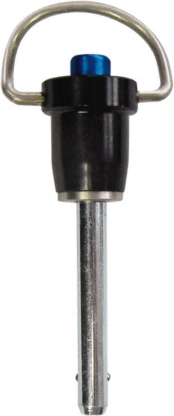 Monroe Engineering Products LBH-SS250107 Push-Button Quick-Release Pin Ring Handle, 1/4" Pin Dia, 1" Usable Length