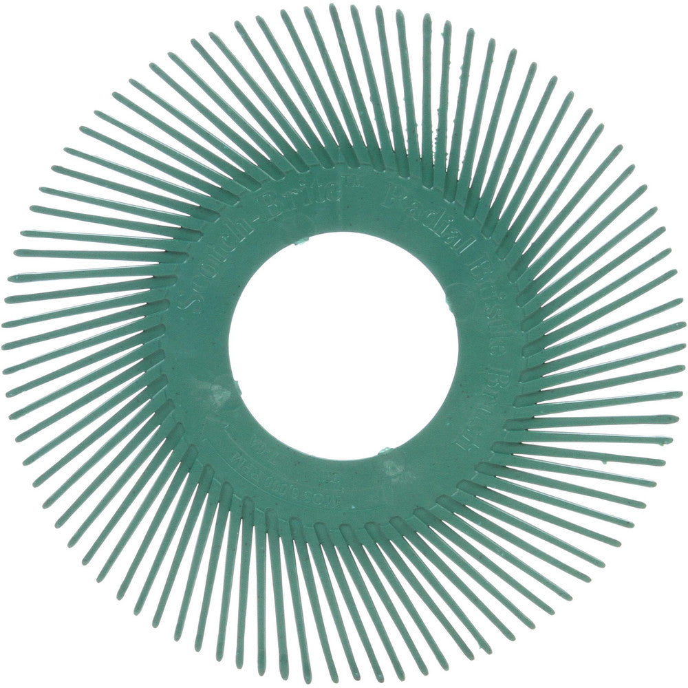 3M 7100138327 Radial Bristle Brush Plain Arbor Connection, 1" Arbor Hole