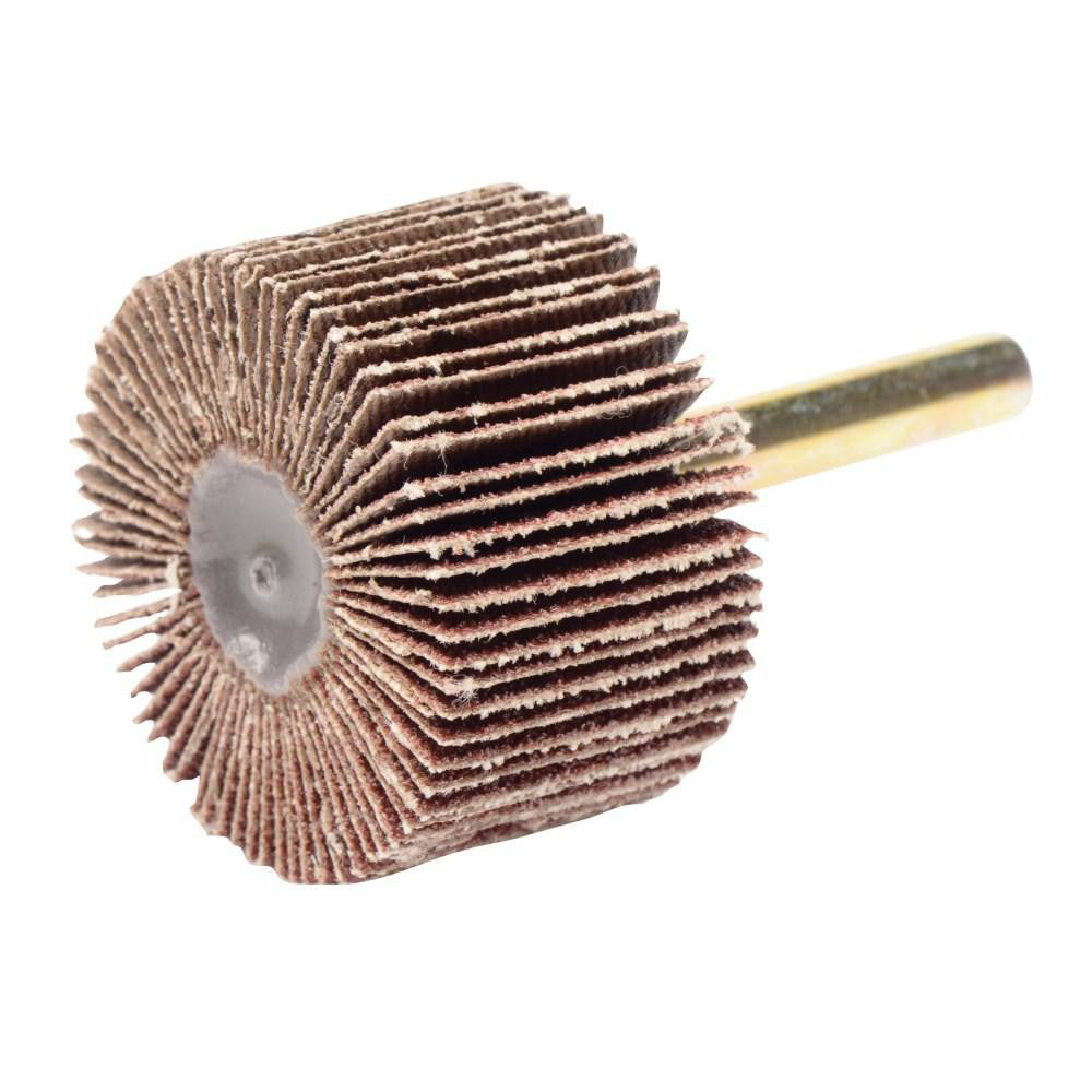 Weiler 52009 Mounted Flap Wheel 1-1/2" Dia, 1" Face Width, 60 Grit, Aluminum Oxide