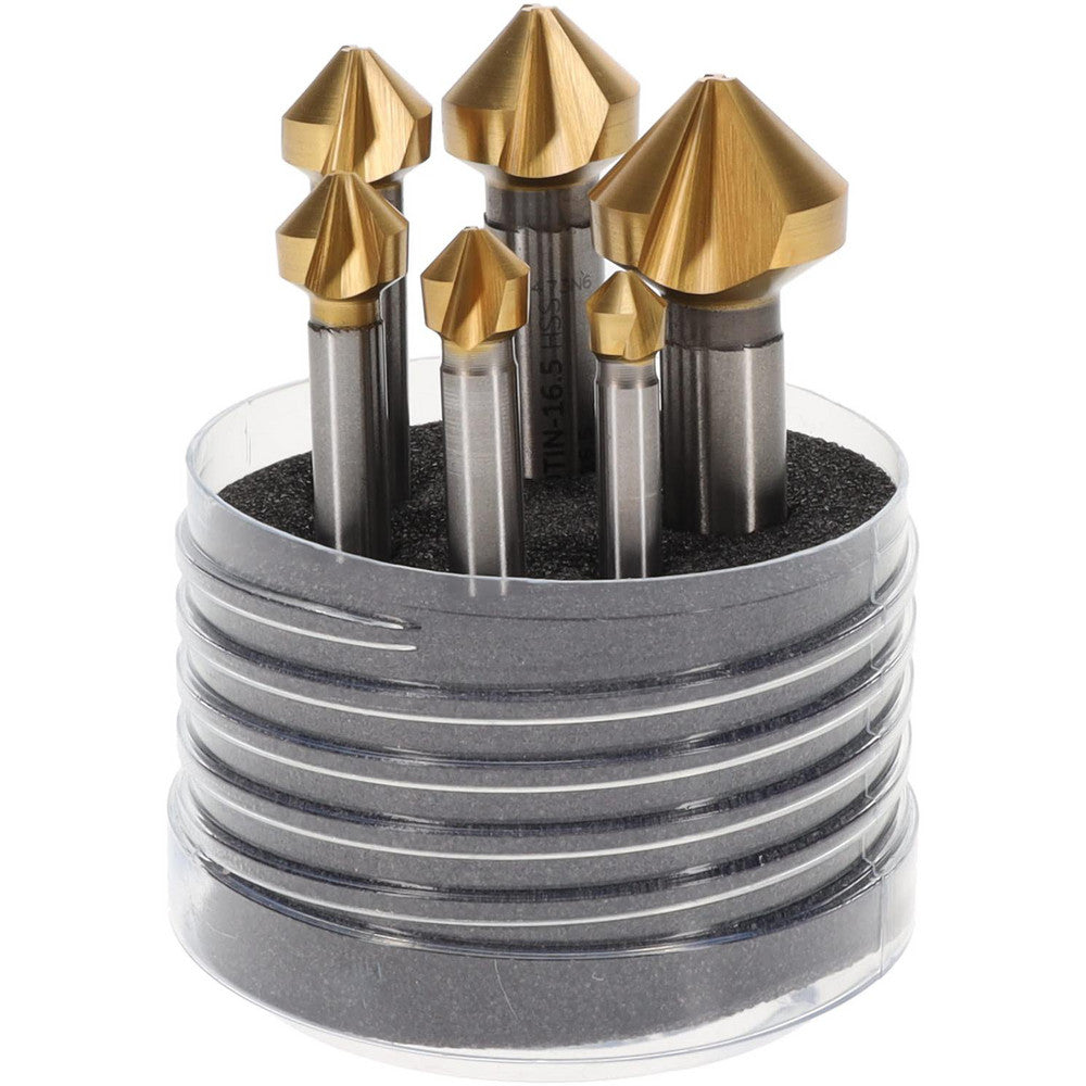 Walter-Titex 5073989 Countersink Set 6 Pc, 0.248 to 0.8071" Head Dia