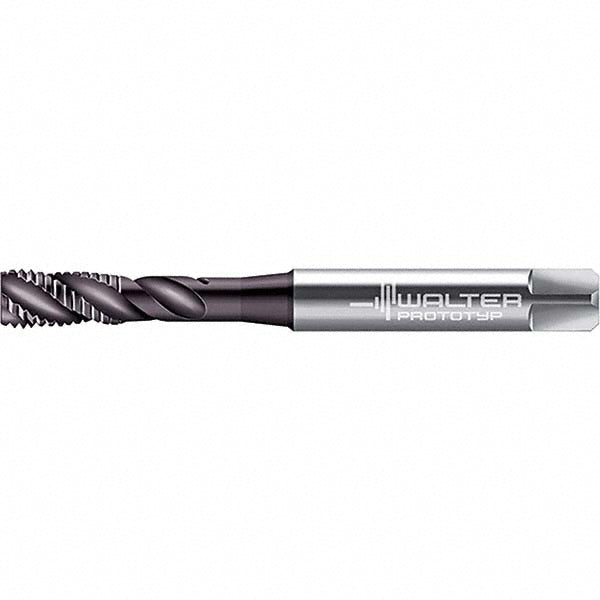 Walter-Prototyp 6245591 Spiral Flute Tap M10x1.50 Metric, 3 Flutes, Modified Bottoming, 6HX Class of Fit, Powdered Metal, Hardlube Coated