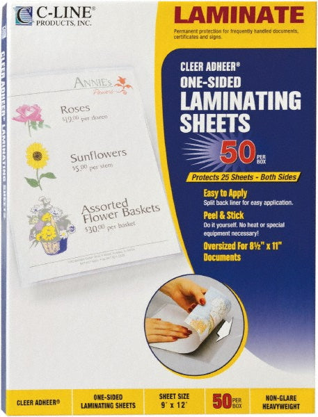 C-LINE 65004 Pack of (50), Self-Laminating Sheets