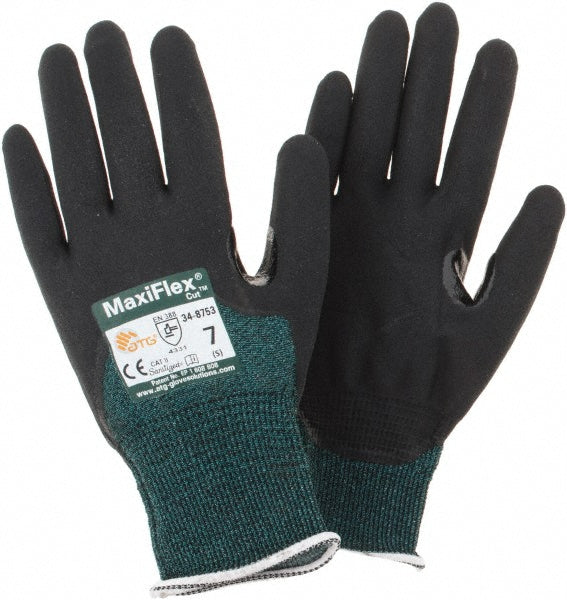 ATG 34-8753/S Cut, Puncture & Abrasion-Resistant Gloves ATG 34-8753, Size Small, ANSI Cut A2, ANSI Puncture 1, Microfoam Nitrile, Engineered Yarn