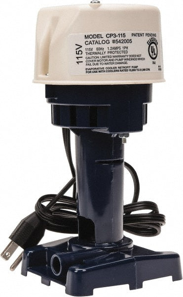 Little Giant Pumps 542005 Evaporative Cooler Pump 1/30 hp, 115V, 1.2A, 1 Phase, Thermal Plastic Housing
