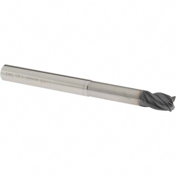 OSG VG446-3750 Corner Radius End Mill 3/8" Dia, 1/2" LOC, 0.03" Radius, 4 Flutes, Solid Carbide