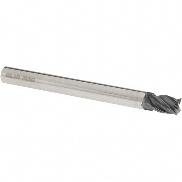 OSG VG464-3750 Square End Mill 3/8'' Dia, 1/2'' LOC, 3/8'' Shank Dia, 4'' OAL, 4 Flutes, Solid Carbide