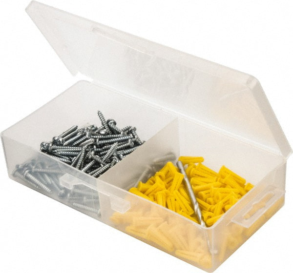 Value Collection 0612PACPK 300 Piece, #6 to 8 Screw, Plastic & Steel Slotted/Phillips Drive Anchor Assortment