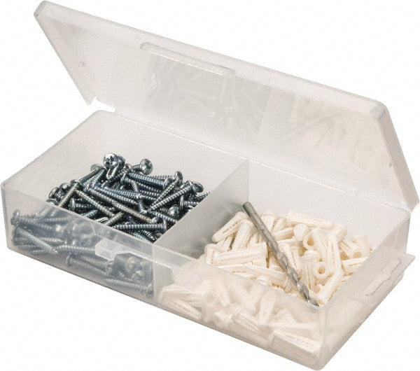 Value Collection 0814PACPK 200 Piece, #8 to 10 Screw, Plastic & Steel Slotted/Phillips Drive Anchor Assortment