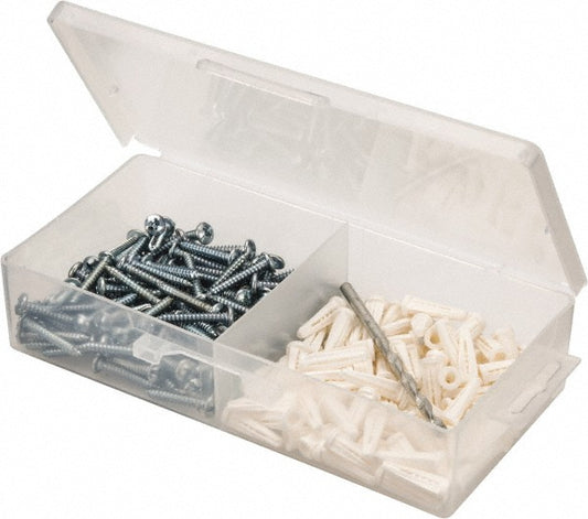 Value Collection 0814PACPK 200 Piece, #8 to 10 Screw, Plastic & Steel Slotted/Phillips Drive Anchor Assortment