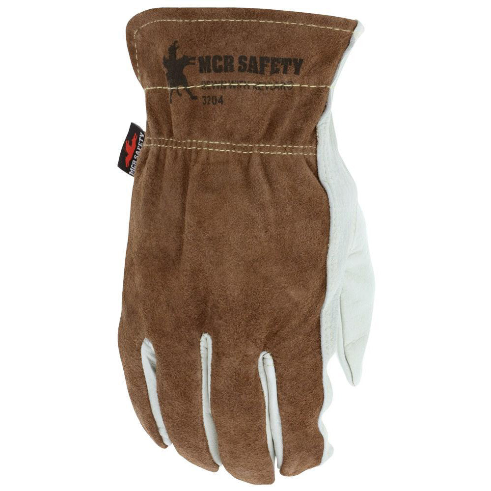 MCR Safety 3204L Work Gloves Memphis® 3204, Size Large, Cowhide Leather Lined, Cowhide Leather, General Purpose