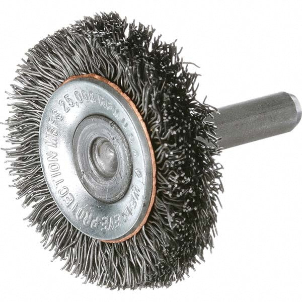 Osborn 0001646300 Wheel Brush 1-1/2" Wheel Dia, 1/4" Face Width, 0.0080" Wire Dia, Crimped