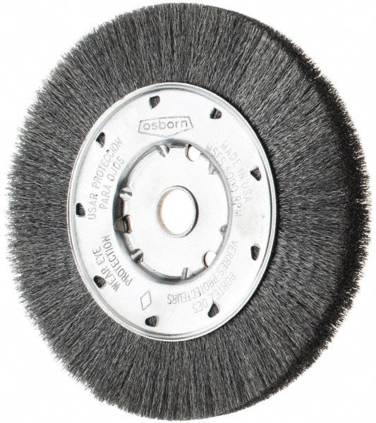 Osborn 0002158300 Wheel Brush 6" Wheel Dia, 5/8" Face Width, 0.0060" Wire Dia, Crimped