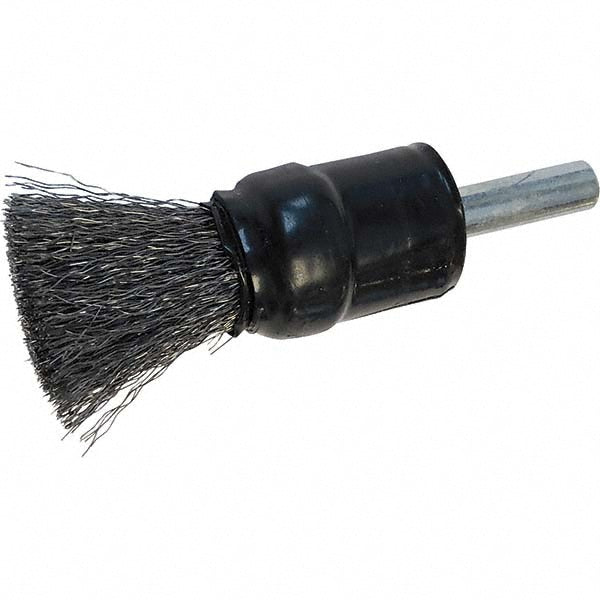 Osborn 0003011800 End Brushes 1/2" Dia, Steel, Crimped Wire