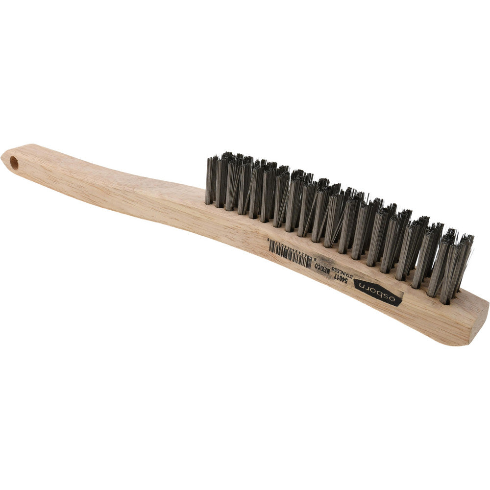 Osborn 0005401700 Scratch Brush 3 Row, 19 Column, Stainless Steel