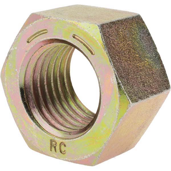 Value Collection HNI81251 Hex Nut 1-1/4 - 7, Grade 8 Steel, Zinc Yellow Dichromate Finish
