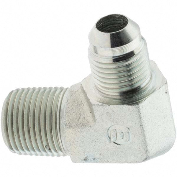 Brennan 10331 Steel Flared Tube 90 &deg Elbow 3/8" Tube OD, 9/16-18 x 3/8-18 Thread, 37 &deg Flared Angle