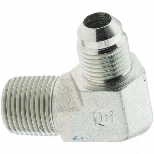 Brennan 10331 Steel Flared Tube 90 &deg Elbow 3/8" Tube OD, 9/16-18 x 3/8-18 Thread, 37 &deg Flared Angle