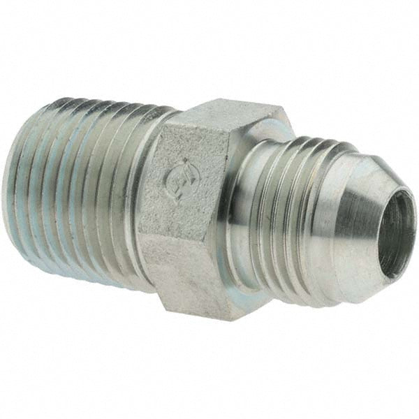 Brennan 10313 Steel Flared Tube Connector 1/2" Tube OD, 3/4-16 x 1/2-14 Thread, 37 &deg Flared Angle