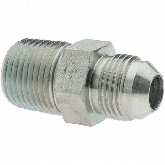 Brennan 10313 Steel Flared Tube Connector 1/2" Tube OD, 3/4-16 x 1/2-14 Thread, 37 &deg Flared Angle