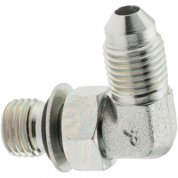 Value Collection 10572 Steel Flared Tube Male Elbow 1/4" Tube OD, 7/16-20 x 7/16-20 Thread, 37 &deg Flared Angle