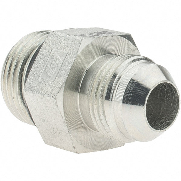 Brennan 10545 Steel Flared Tube Connector 1/2" Tube OD, 3/4-16 x 7/8-14 Thread, 37 &deg Flared Angle