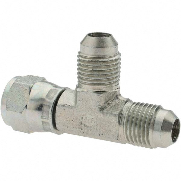 Brennan 10392 Steel Flared Tube Male Run Tee 3/8" Tube OD, 9/16-18 Thread, 37 &deg Flared Angle