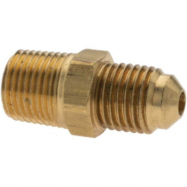 Parker 11023 Brass Flared Tube Connector 3/16" Tube OD, 1/8-27 Thread, 45 &deg Flared Angle