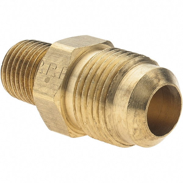 Parker -11022-8 Brass Flared Tube Connector 1/2" Tube OD, 1/4-18 Thread, 45 &deg Flared Angle