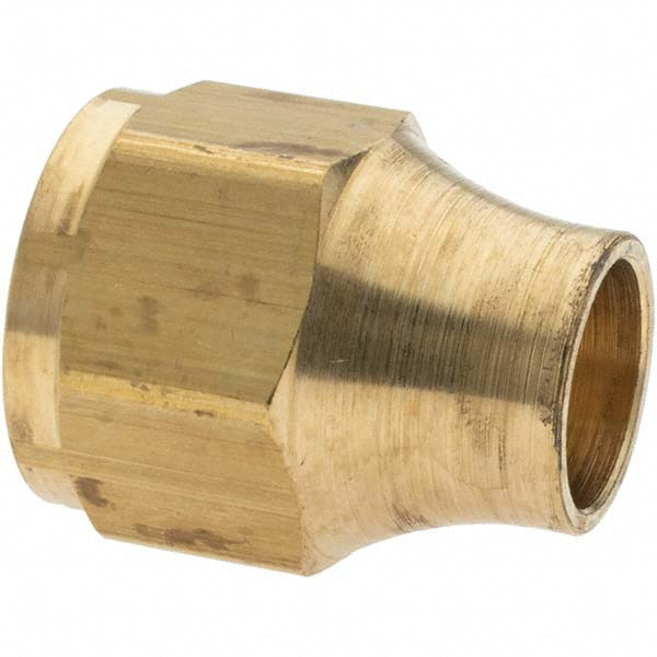 Parker -11014-6 Brass Flared Tube Short Nut 1/2" Tube OD, 3/4-16 Thread, 45 &deg Flared Angle