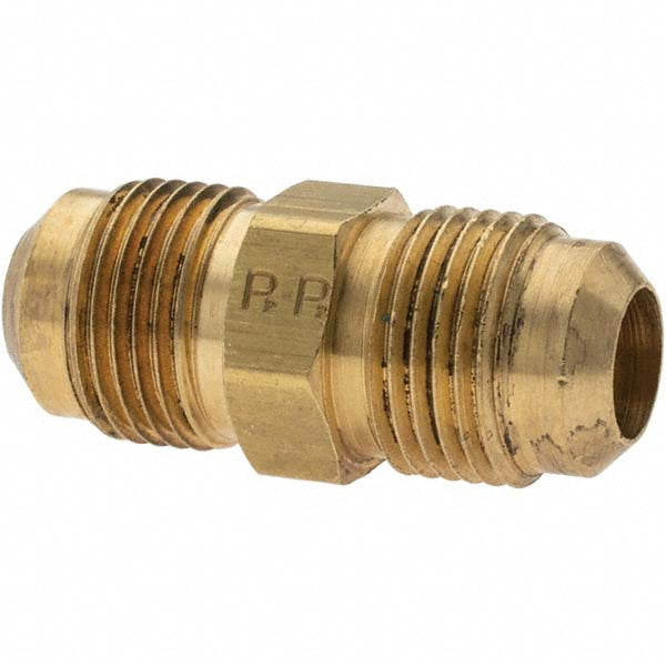 Parker -11012-5 Brass Flared Tube Union 1/2" Tube OD, 3/4-16 Thread, 45 &deg Flared Angle