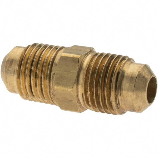 Parker -11012-3 Brass Flared Tube Union 5/16" Tube OD, 1/2-20 Thread, 45 &deg Flared Angle