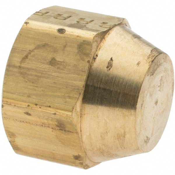 Parker -11011-5 Brass Flared Tube Cap 1/2" Tube OD, 3/4-16 Thread, 45 &deg Flared Angle