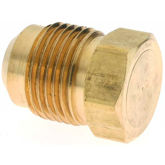 Parker -11010-5 Brass Flared Tube Plug 1/2" Tube OD, 3/4-16 Thread, 45 &deg Flared Angle