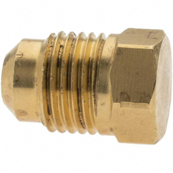 Parker -11010-3 Brass Flared Tube Plug 5/16" Tube OD, 1/2-20 Thread, 45 &deg Flared Angle