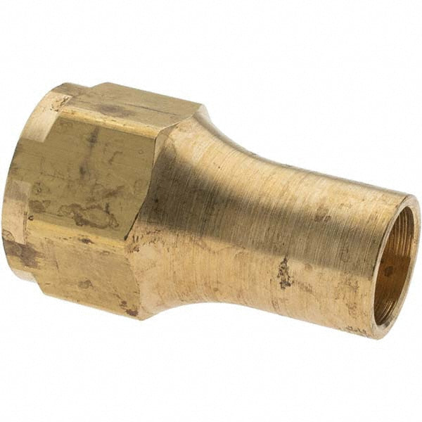 Parker 11006 Brass Flared Tube Long Nut 1/2" Tube OD, 3/4-16 Thread, 45 &deg Flared Angle