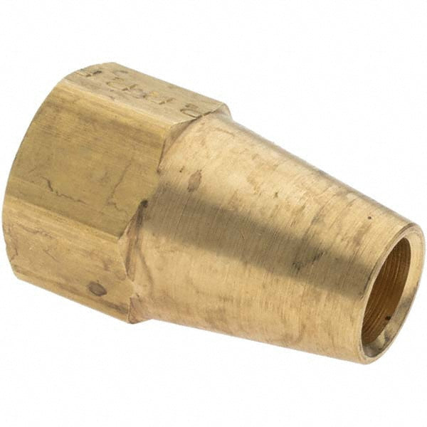 Parker 11004 Brass Flared Tube Long Nut 3/8" Tube OD, 5/8-18 Thread, 45 &deg Flared Angle