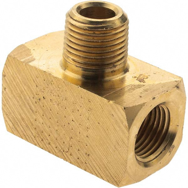Parker 11148 Industrial Pipe Male Branch Tee 1/8" Female Thread, 1/8" Male Thread, MNPTF x FNPTF