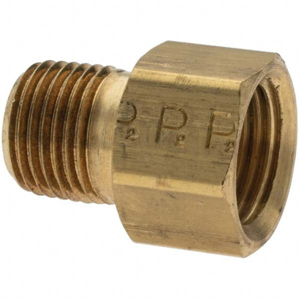Parker 11113 Brass Flared Tube Inverted Male Connector 1/4" Tube OD, 1/8-27 Thread