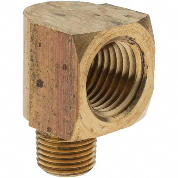 Parker 10841 Industrial Pipe 90 &deg Street Elbow 1/4" Female Thread, 1/8" Male Thread, MNPTF x FNPTF