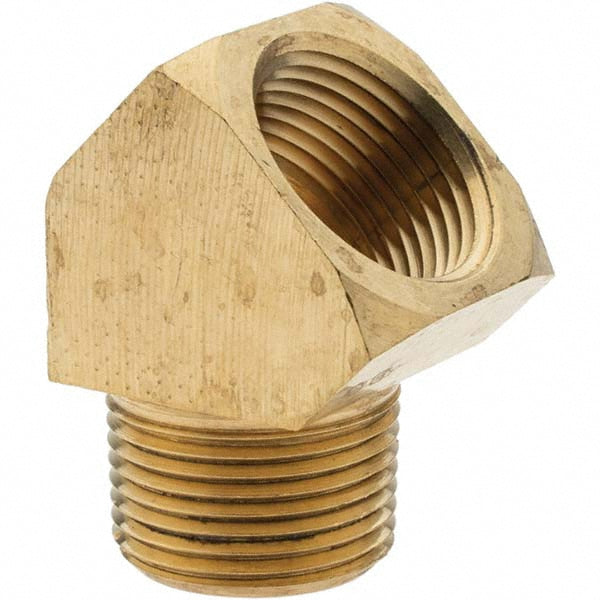 Parker -10839-2 Industrial Pipe 45 &deg Street Elbow 3/4" Female Thread, 3/4" Male Thread, MNPTF x FNPTF