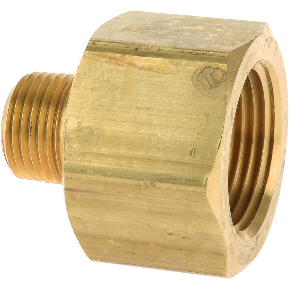 Parker -10834-1 Industrial Pipe Adapter 3/4" Female Thread, 3/8" Male Thread, MNPTF x FNPTF